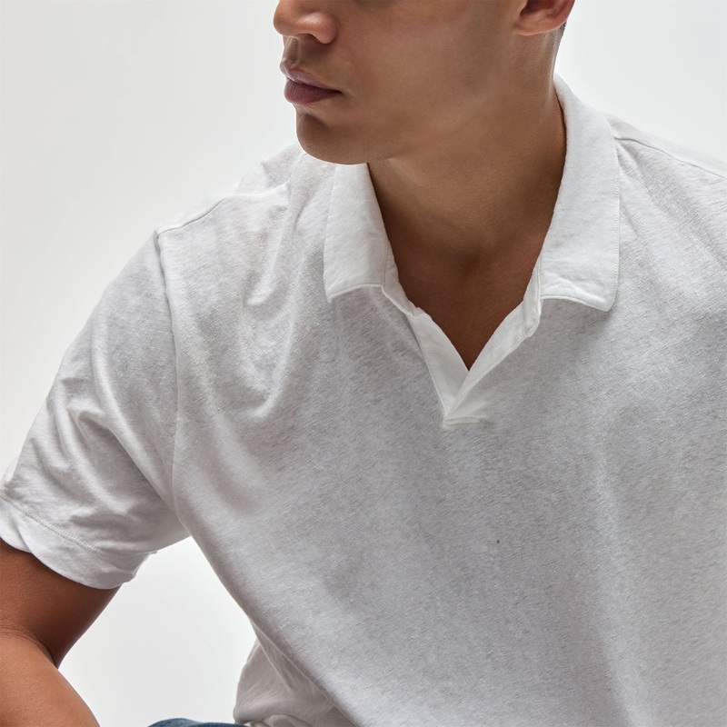 Cotton Jersey Polo – White