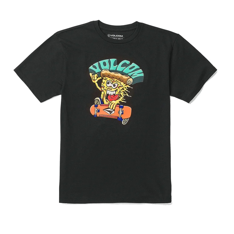 Volcom Pizzapower Youth Boy’s S/S T-Shirt – Black
