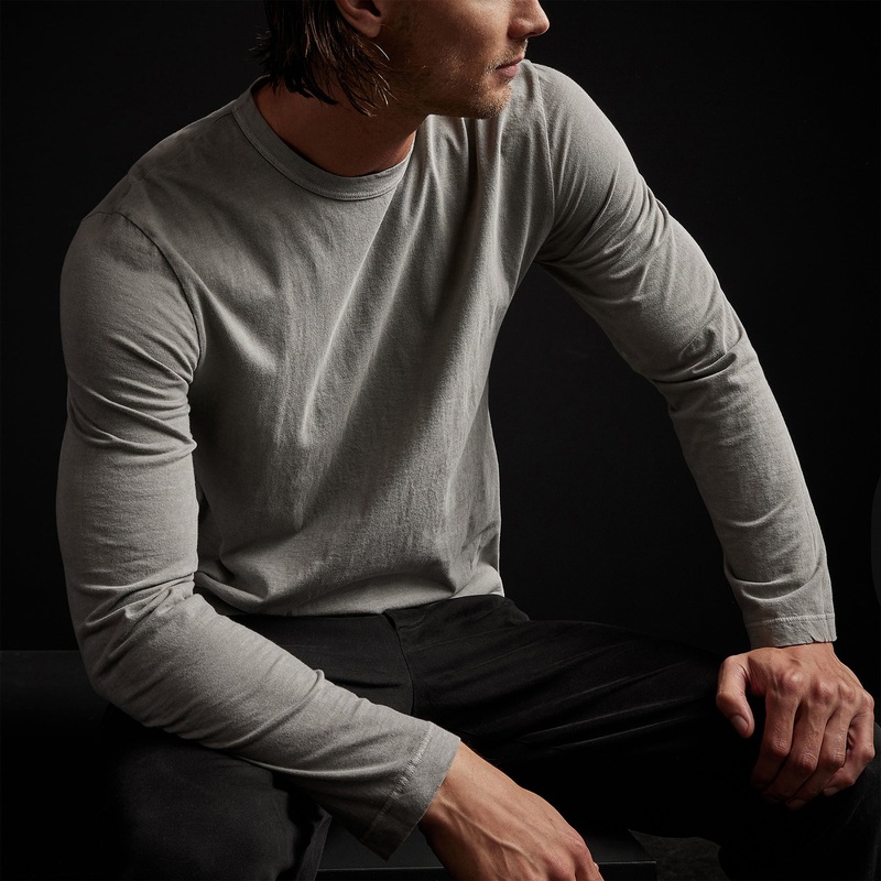 Long Sleeve Crew Neck – Concrete Pigment