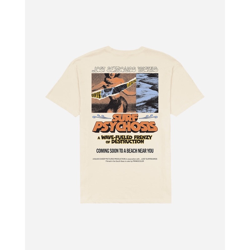 Lost Surf Psychosis Vintage Dye Tee-Vintage White