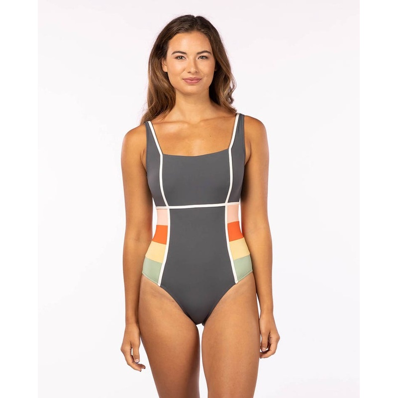 Rip Curl Trippin Good One Piece-Washed Black