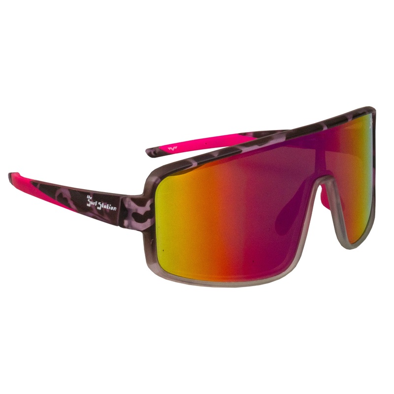 Surf Station Speedway Men’s Sunglasses – Clear Pink Tiger Polarized