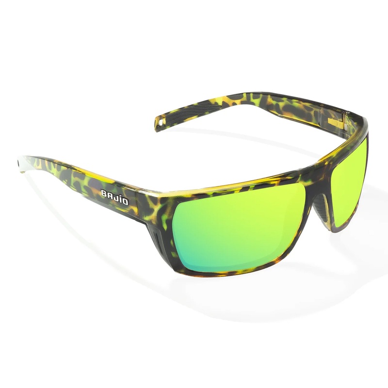 Bajio Palometa Medium Men’s Sunglasses – Green Rock Gloss/Green Mirror Polarized