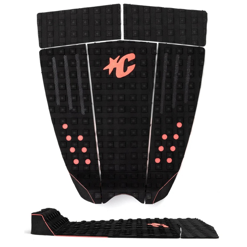 Creatures of Leisure Ethan Ewing Signature Pin Tail Traction Pad – Black Fluro Red