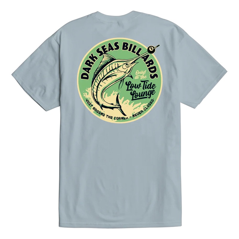 Dark Seas Eight Ball Men’s S/S T-Shirt – Light Blue