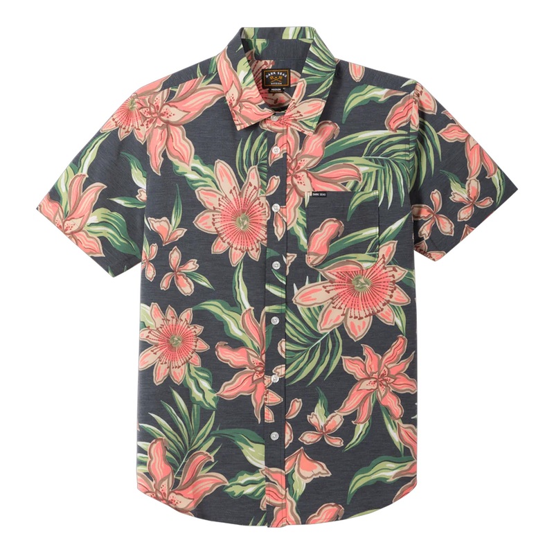 Dark Seas Warren Woven Men’s S/S Dress Shirt – Black