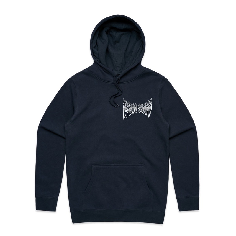 REAL SURF GOOFY FLAMES HOODIE – NAVY