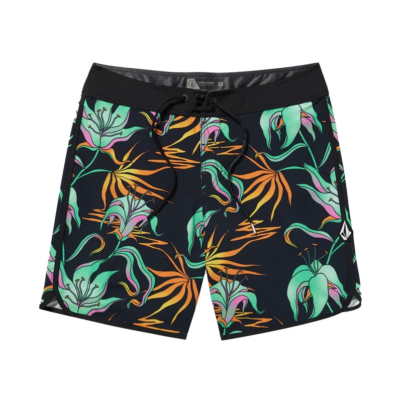 Volcom Infuse Scallop Mod 19″ Men’s Boardshorts – Black/Green