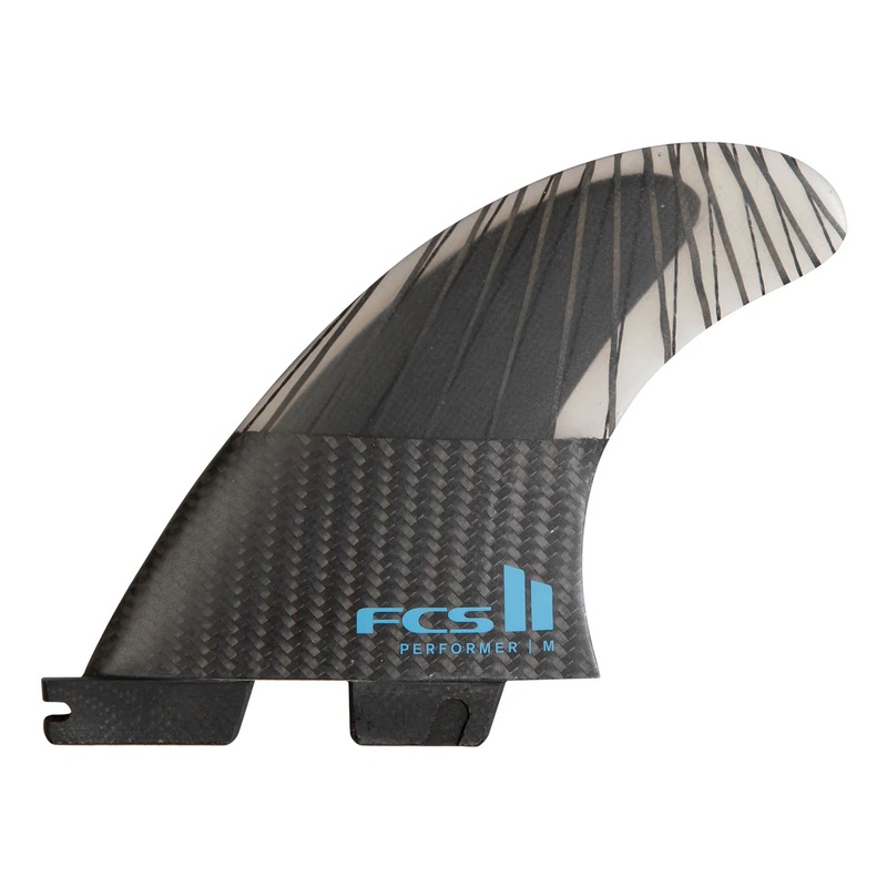 FCS II Performer PC Carbon Tri Fin Set – Medium/Tranquil Blue