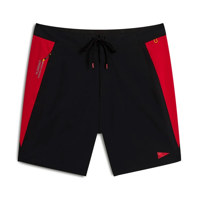 Florence Marine X Cordura Airtex 18.5″ Men’s Boardshorts – Black Rescue Red