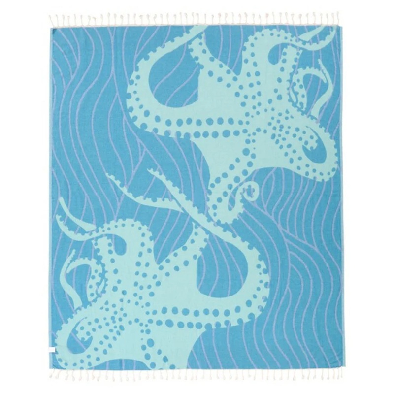 Sand Cloud Octotwins XL Beach Towel – Blue