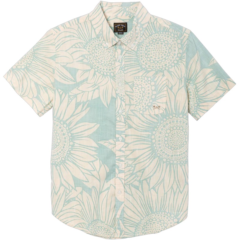 Dark Seas Merle Woven Men’s S/S Dress Shirt – Turquoise