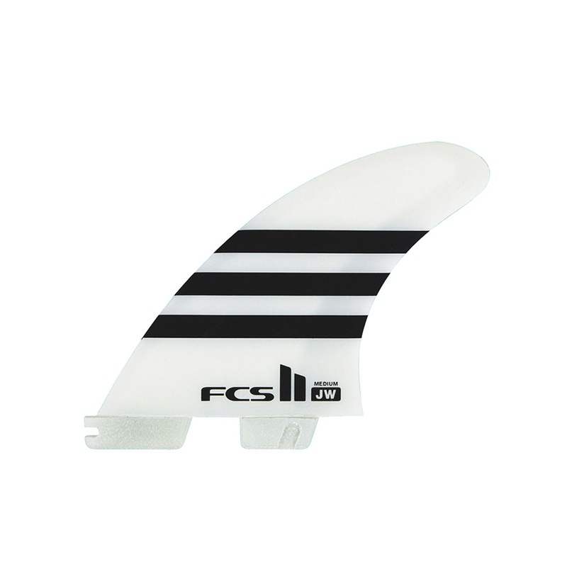 FCS II Julian Wilson Performance Core Tri Surfboard Fins – Medium/White