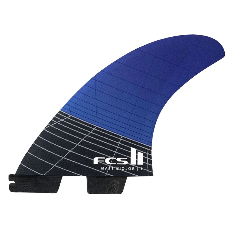 FCS II Lost MB PC Carbon Large Tri Surfboard Fins – Blue