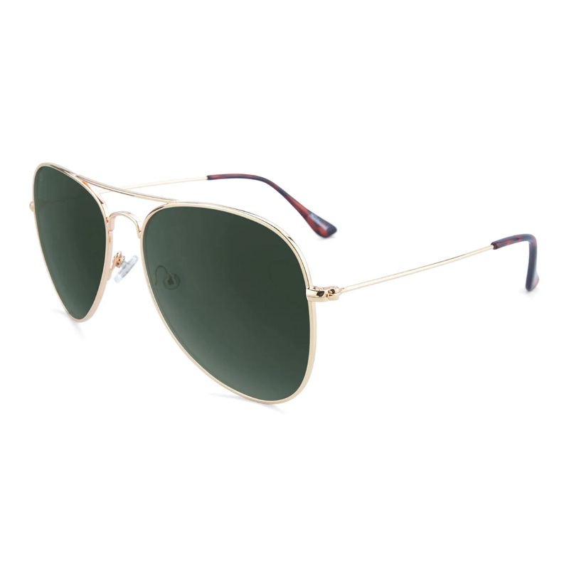 Knockaround Mile Highs Men’s Sunglasses – Gold/Aviator Green Polarized