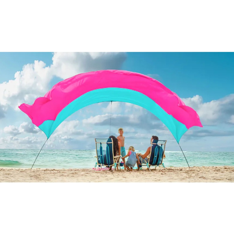 SHIBUMI Shade Classic Beach Tent – Sky Blue/Magenta