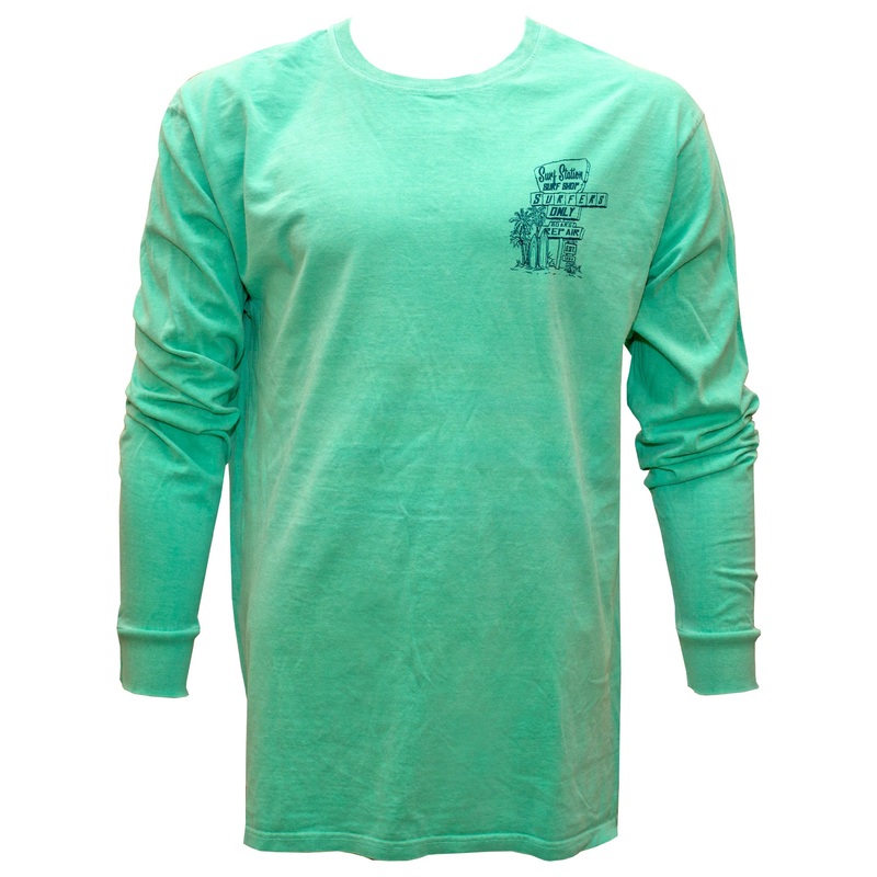 Surf Station Ding Repair & Surf Stop Men’s L/S Shirt – Green
