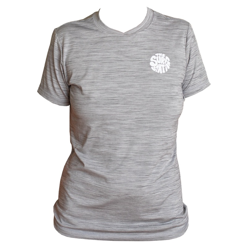 Surf Station Malibu Women’s S/S Rashguard – Heather Grey