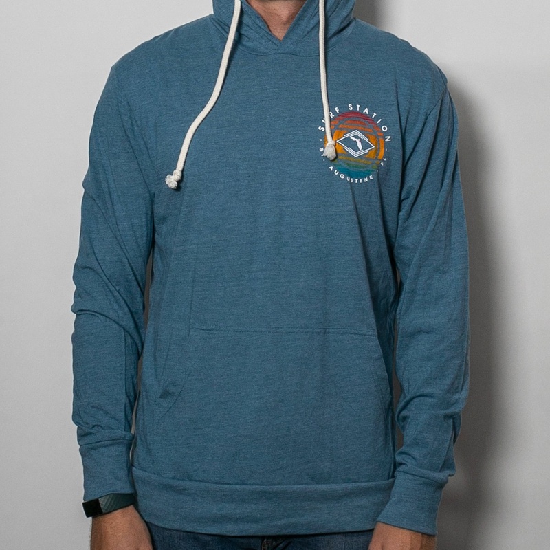 Surf Station Oldest City Coordinates L/S Hooded Pullover – Navy