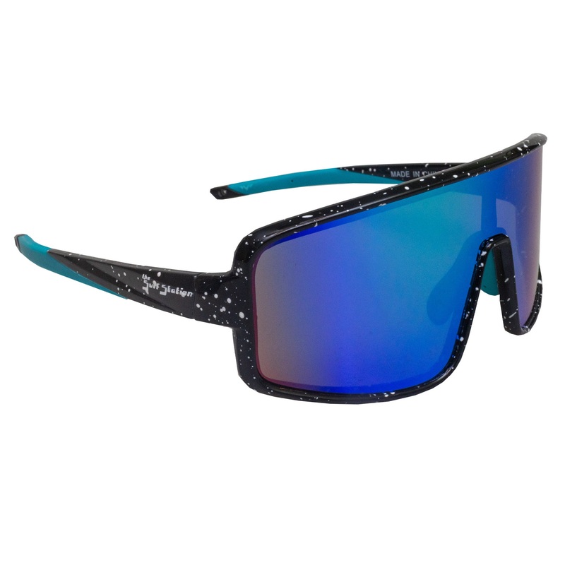 Surf Station Speedway Men’s Sunglasses – Speckled Black/Teal Polarized