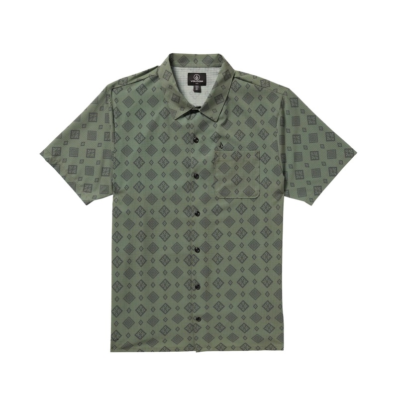 Volcom Ridgestone Men’s S/S Dress Shirt – Light Olive