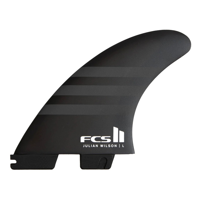 FCS II Julian Wilson Performance Core Tri Surfboard Fins – Large/Black