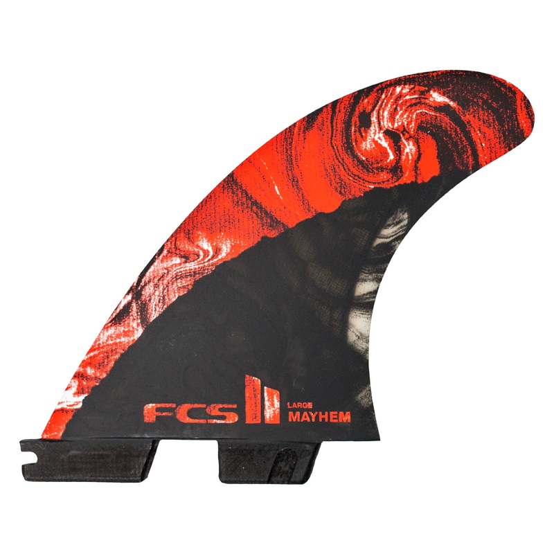 FCS II Lost MB Performance Core Carbon 5-Fin Surfboard Fins – Large/Red