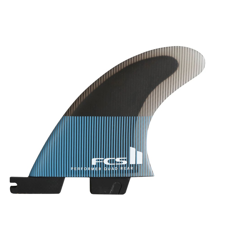 FCS II Performer Performance Core Quad Rear Twin Surfboard Fins – Large/Blue