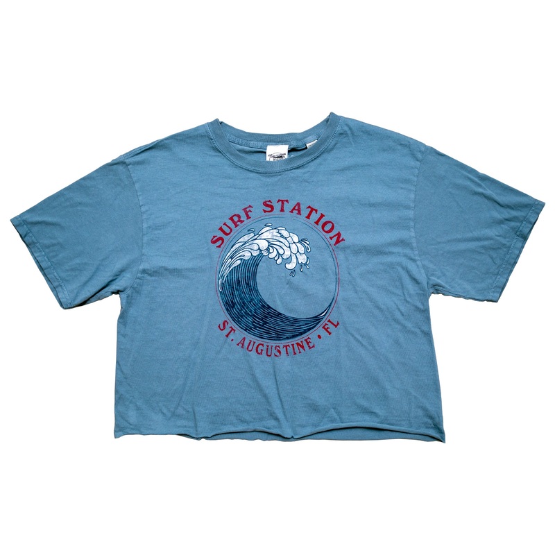 Surf Station Big Wave Women’s Cropped S/S T-Shirt