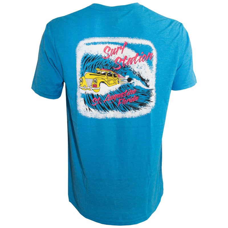 Surf Station Shooting Barrel Men’s T-Shirt – Blue