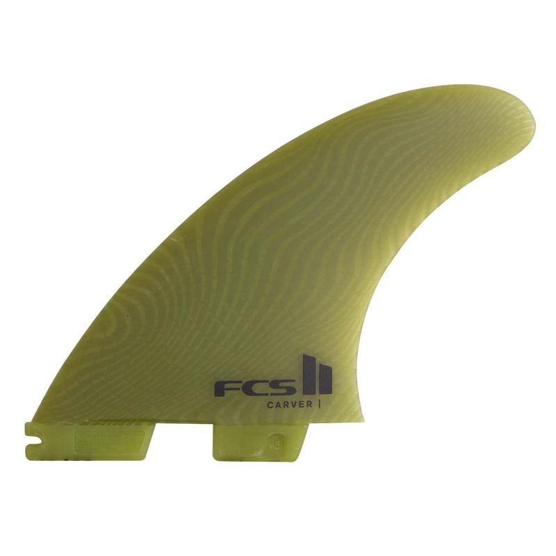 FCS II Carver Neo Glass Tri Surfboard Fins – Medium/Eucalyptus