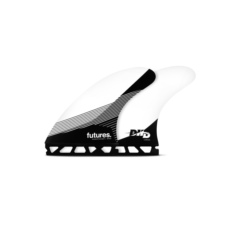 Futures DHD Honeycomb Tri Surfboard Fins – Medium/White