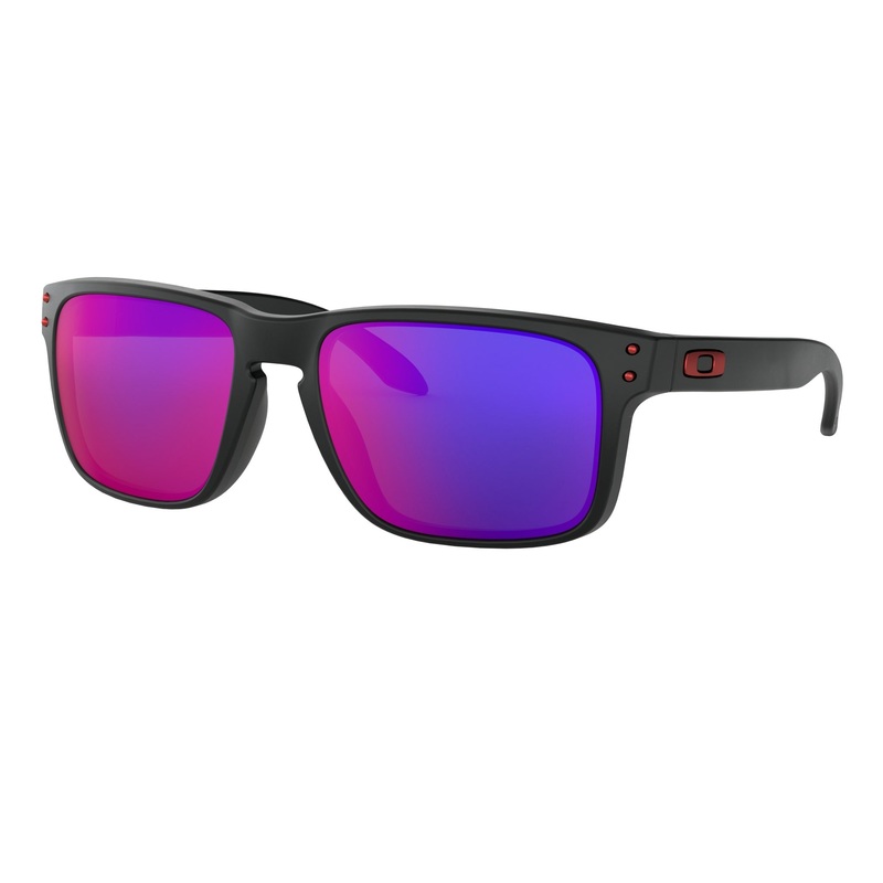 Oakley Holbrook Men’s Sunglasses – Matte Black/ Positive Red Iridium