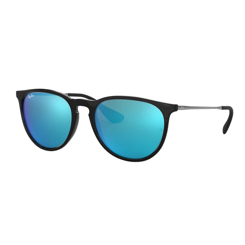 Ray-Ban Erika Women’s Sunglasses – Black Frame/Blue Mirror Lens