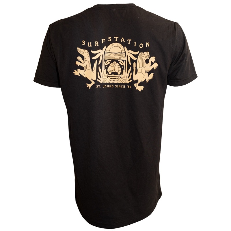 Surf Station x Kristina Cancelmi Aztec Men’s S/S T-Shirt – Black