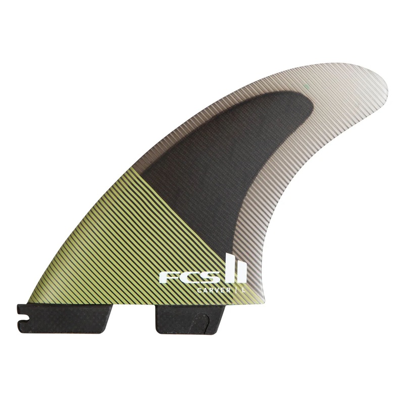 FCS II Carver Performance Core Tri Surfboard Fins – Large/Eucalyptus