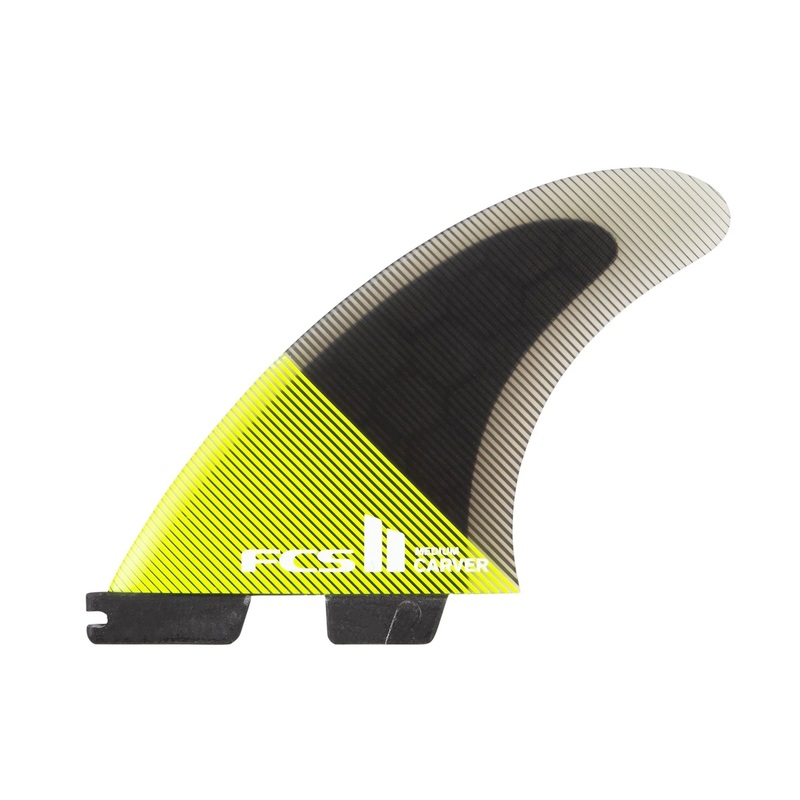 FCS II Carver Performance Core Tri Surfboard Fins – Medium/Acid Black