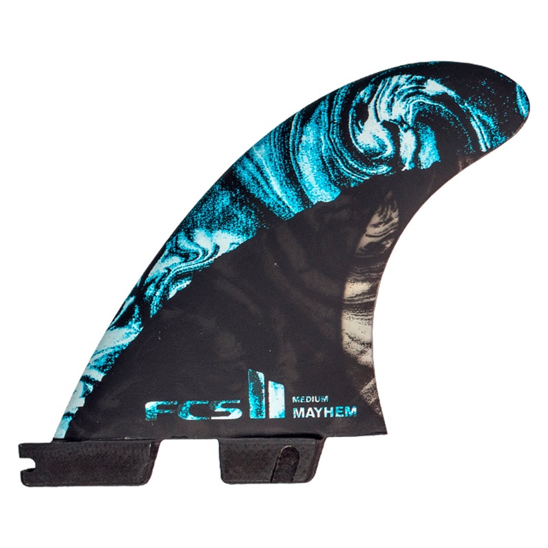 FCS II Lost MB Performance Core Carbon Tri Surfboard Fins – Medium/Blue