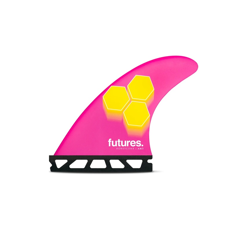 Futures Channel Islands AM3 HC Tri Surfboard Fins – Small/Pink