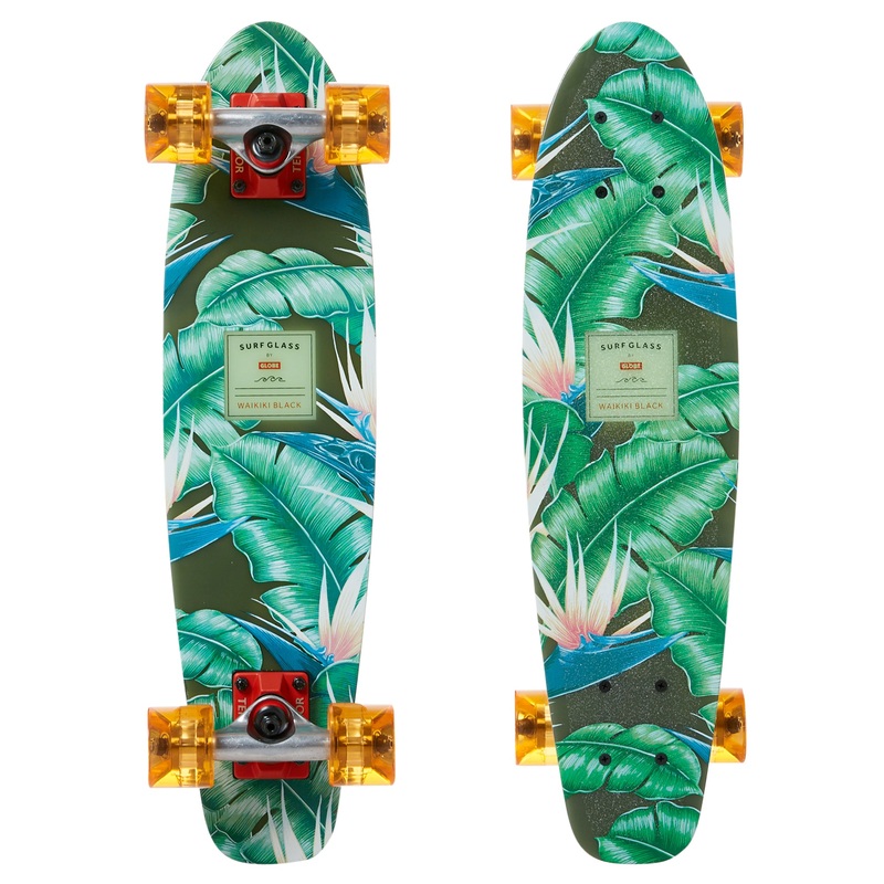 Globe Surf Glass 24″ Complete Skateboard – Bird of Paradise