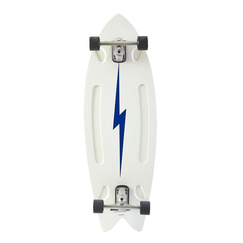 Hamboard Pescadito 43″ Surfskate Skateboard – North Shore White