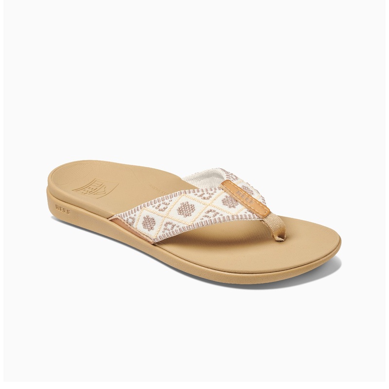 Reef Ortho-Bounce Woven Women’s Sandals – Vintage White