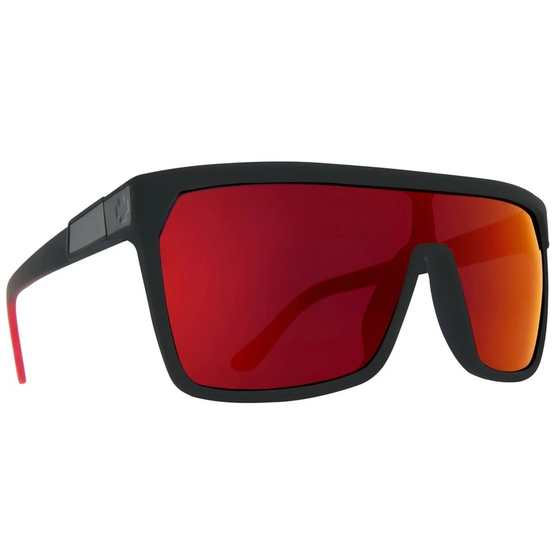 Spy Flynn Men’s Sunglasses – Soft Matte Black/Red Fade HD Plus Gray Green w/ Red Light Spectra Mirror