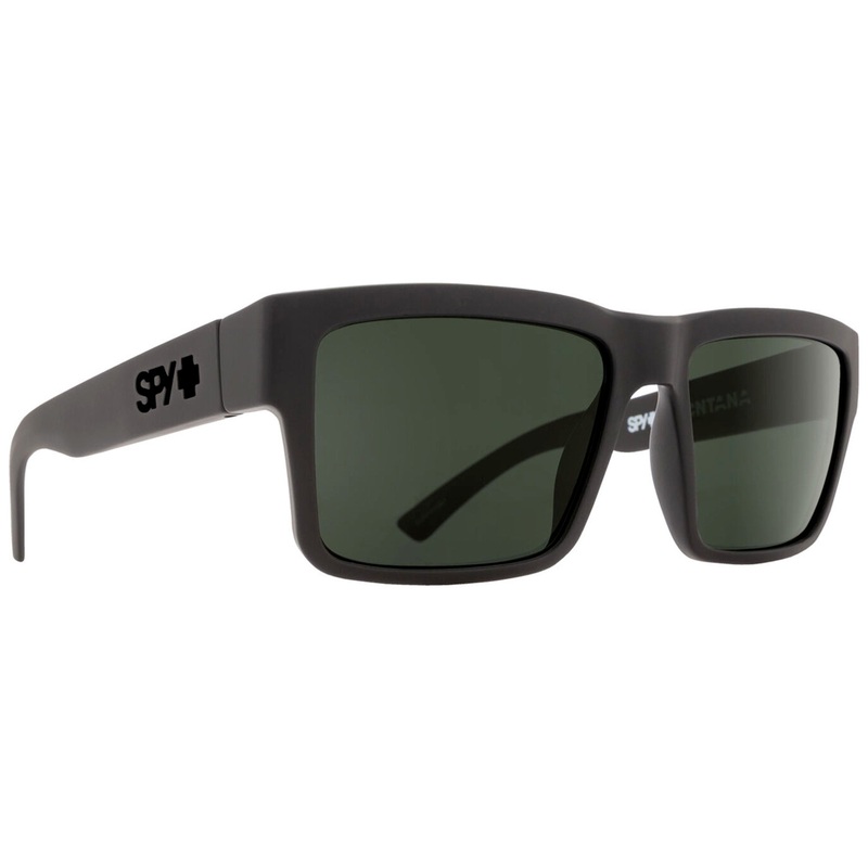 Spy Montana Men’s Sunglasses – Soft Matte Black/Happy Grey Green Polarized