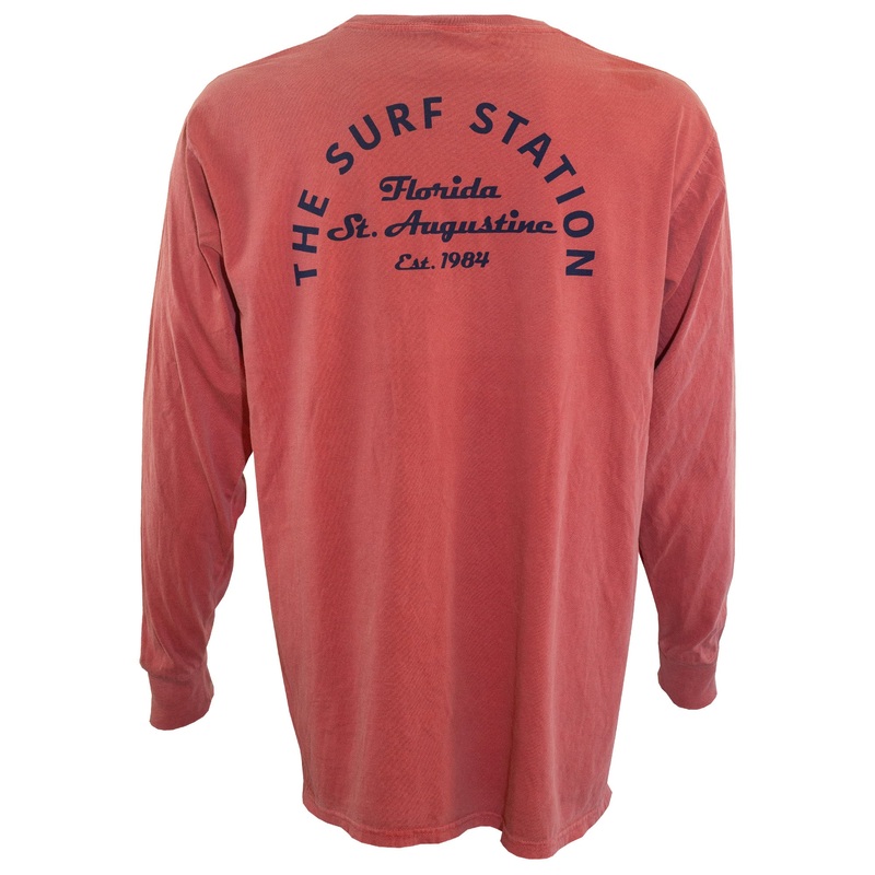 Surf Station Arch Logo Men’s L/S T-Shirt – Red