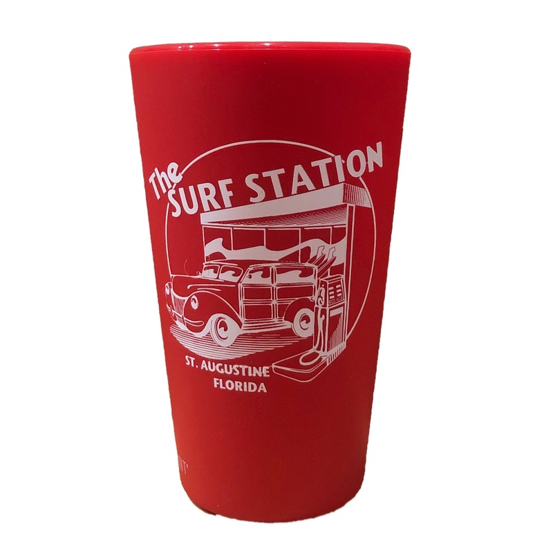 Surf Station Silipint Woody 16oz Pint Cup – Red