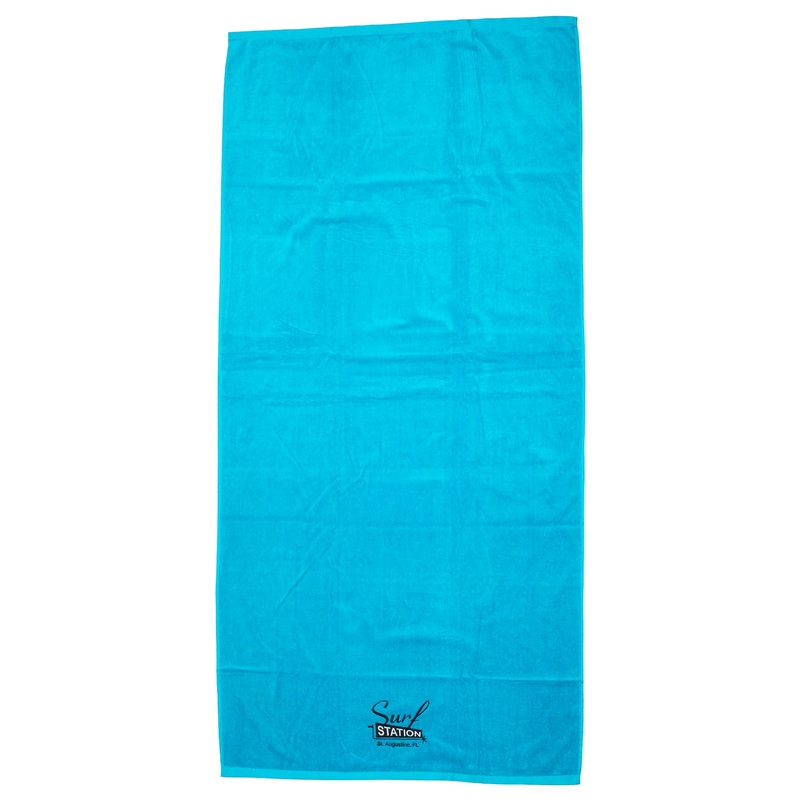 Surf Station Terry Velour Classic Beach Towel – Turquoise