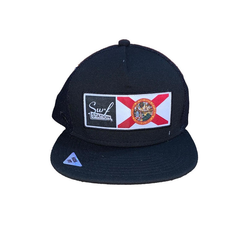 Surf Station X Florida Kid’s Trucker Hat – Black