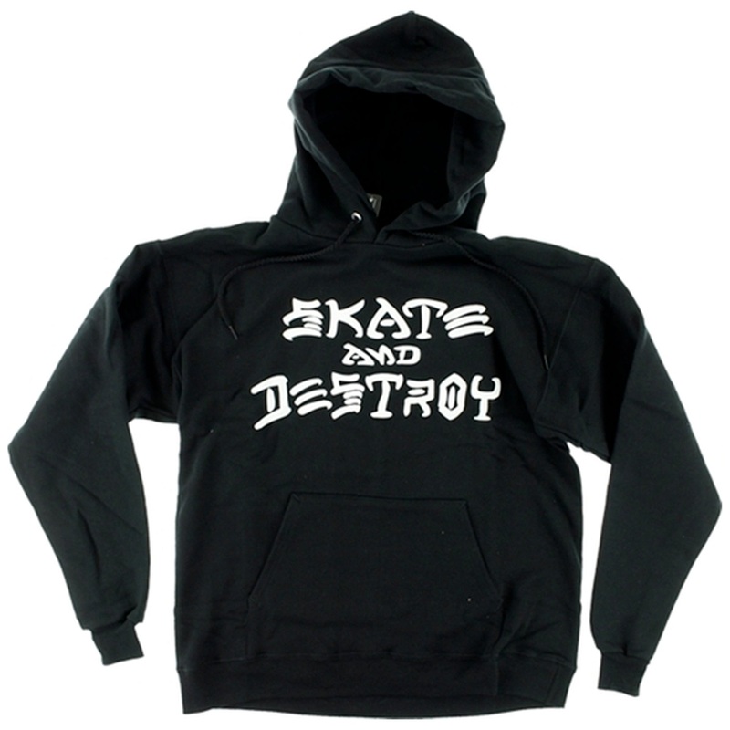 Thrasher SK8 & Destroy Men’s L/S Hoodie – Black