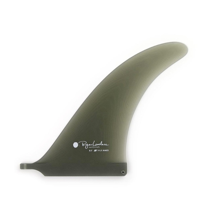 True Ames Lovelace V. Bowls Longboard Fin – 8.5″/Smoke